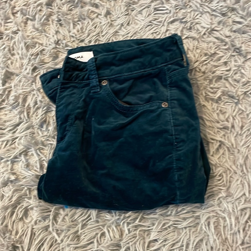 Velvet green jeans
